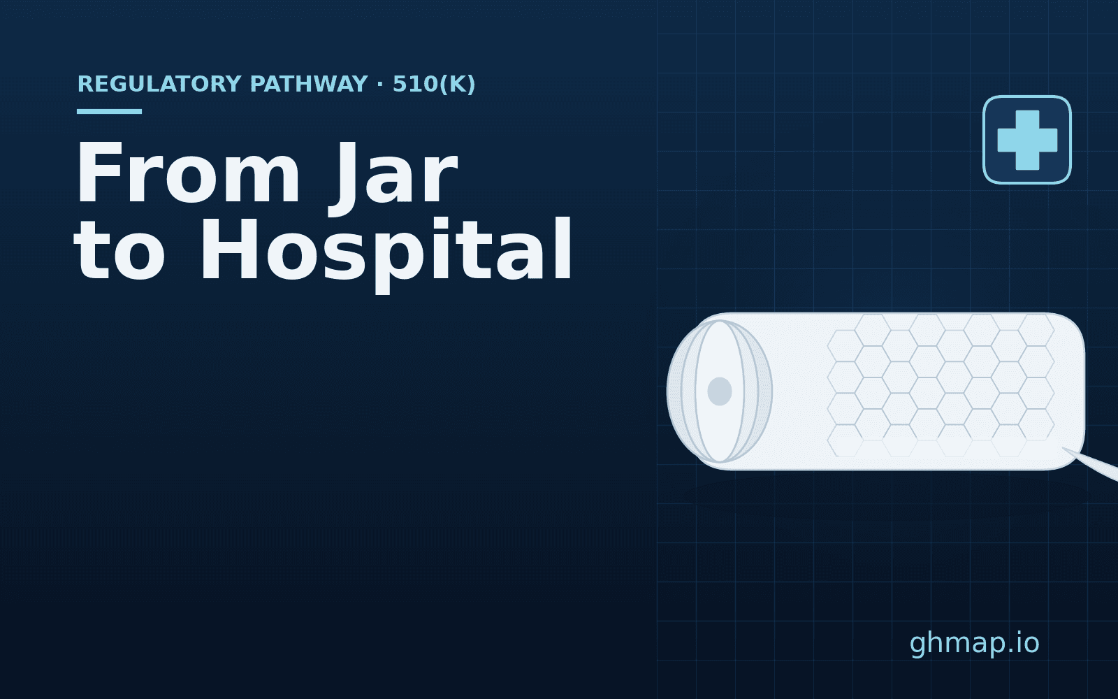 Honeycomb cells transforming along a pathway into a sterile wound dressing pack